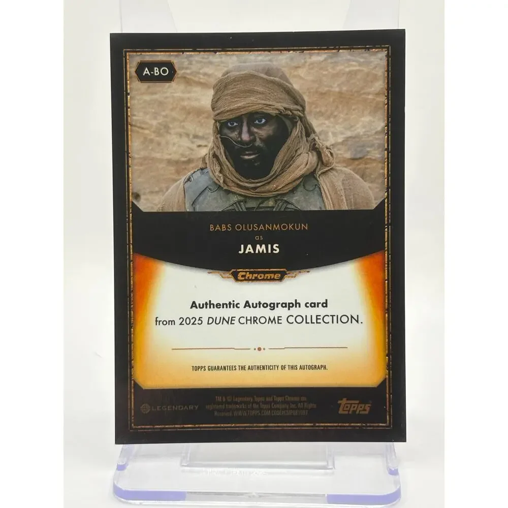 2024 Topps Chrome Dune Babs Olusanmokun as Jamis Base Auto - Picture 2 of 2